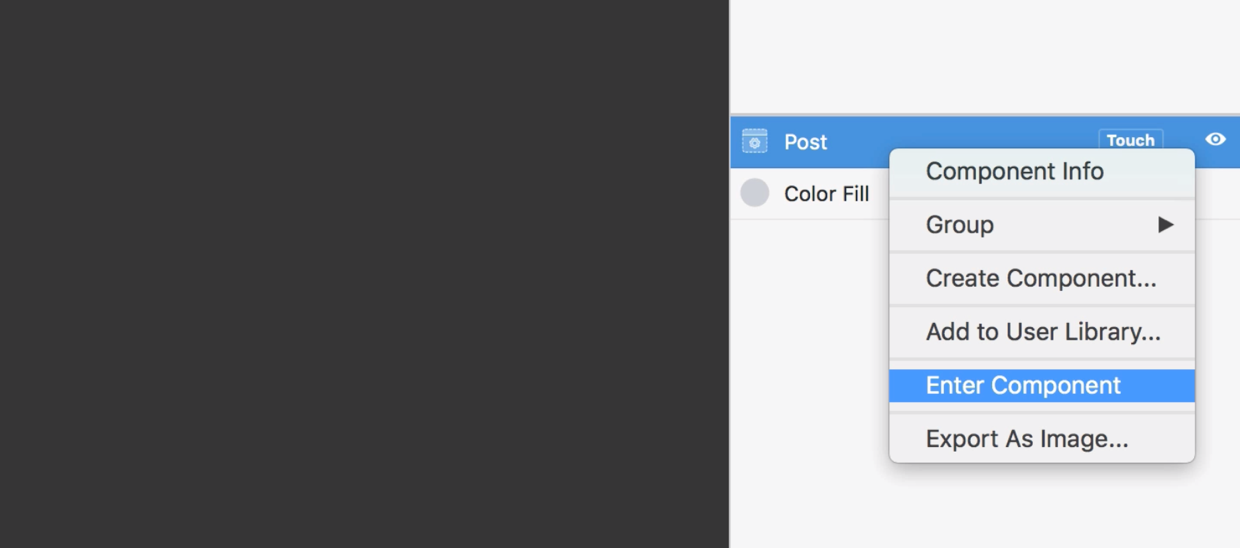 or by pressing Option + down