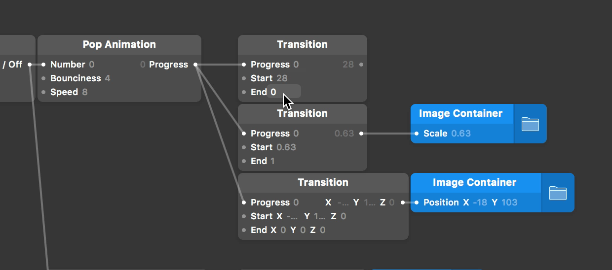 Our top-most [Transition](../../documentation/patches/builtin.transition.html) patch has values already added.